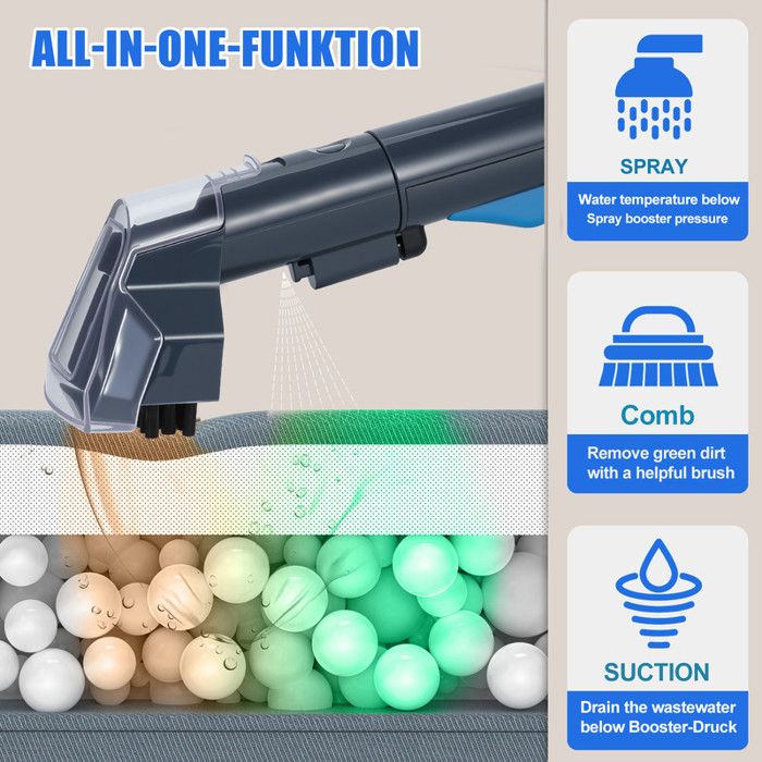 Nettoyeur Tapis Et Canapé Multifonction 450W Avec Réservoir D’Eau 1L, Aspirateur Injecteur-Extracteur Pour Tissus, Matelas, Rideaux – Image 3