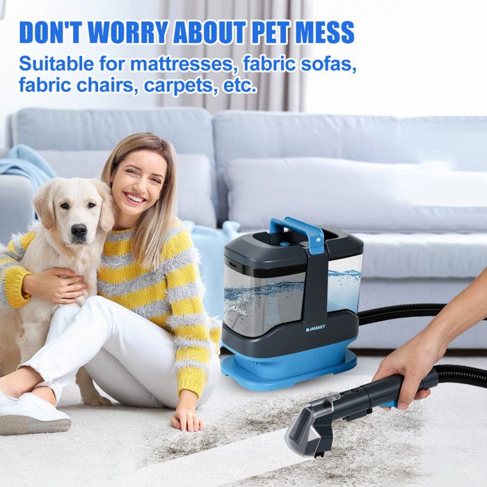 Nettoyeur Tapis Et Canapé Multifonction 450W Avec Réservoir D’Eau 1L, Aspirateur Injecteur-Extracteur Pour Tissus, Matelas, Rideaux – Image 4