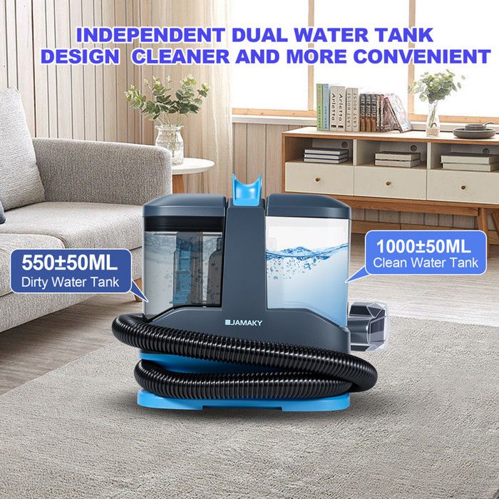 Nettoyeur Tapis Et Canapé Multifonction 450W Avec Réservoir D’Eau 1L, Aspirateur Injecteur-Extracteur Pour Tissus, Matelas, Rideaux – Image 6