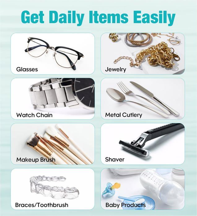 Nettoyeur ultrasons 650ML Nettoyeur professionnel pour lunettes ultrasons Nettoyeur argent 49000Hz avec 3 rglages de NETTOYEUR – Image 2