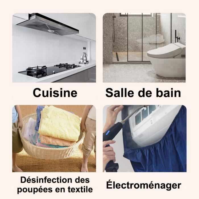 Nettoyeur Vapeur à Main Portable - Haute Pression - 2500W - Nettoyeur Vapeur 1500ml pour Cuisine/Salle de Bain/Maison/Auto/Tissus – Image 3