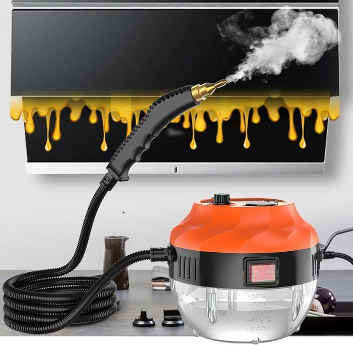 Nettoyeur Vapeur Portable 2500 W - Vapeur Haute Pression 1350ml Steam Cleaner,Vapeur Nettoyage Température à Pression avec Têtes.
