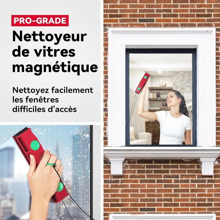 Nettoyeur Vitre Magnétique El planeador D-3 | para ventana de doble vidrio de 20 a 28 mm de espaciador | Lave-vitre aimanté – Image 2