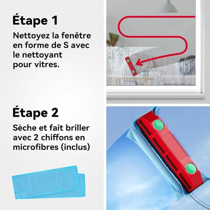 Nettoyeur Vitre Magntique The Glider D-3 Pour Fentres Vitrage de 20 24 mm dpaisseur couleurs multiples Largeight – Image 4