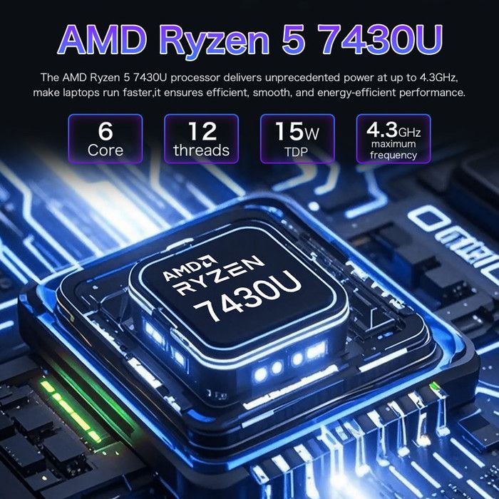 PC Portable Gamer Auusda Gaming A17 Windows 11 - 16" FHD (6C/12T, jusqu'à 4,5 GHz,57Wh) - AMD Ryzen 7430U- RAM 32Go - 1To SSD – Image 2