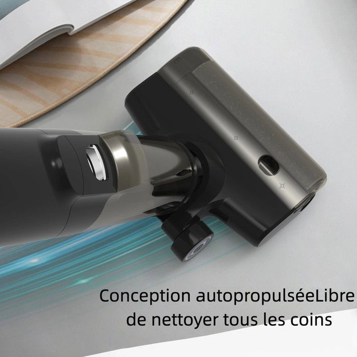 O.Ye Aspirateur Balai Nettoyeur Intelligent Sec et Humide sans Fil, Autonettoyage Brosse, Écran OLED, Réservoir Ea ASPIRATEUR BALAI – Image 6