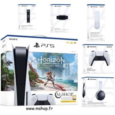 Pack Console PlayStation 5 - Horizon Forbidden West ALL in One - Sony - Blanc - 825 Go - Console de salon - PS5
