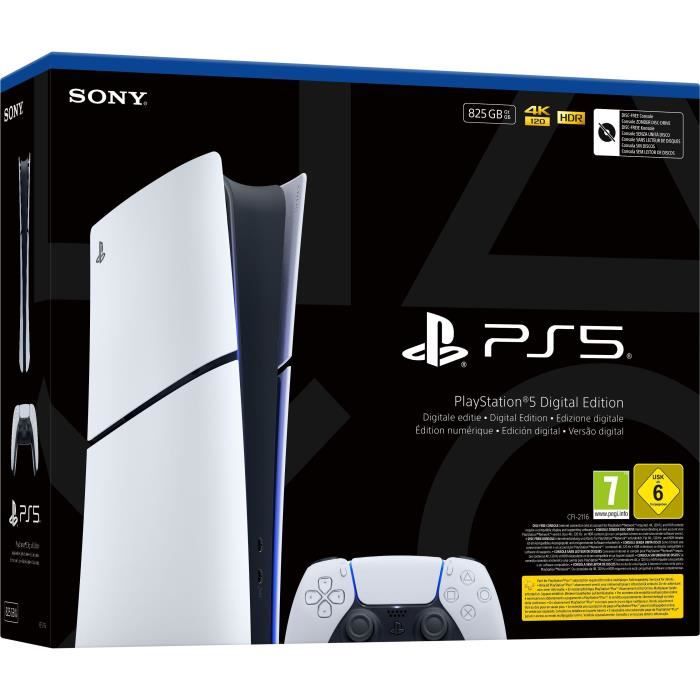 Pack PS5 Digital : Console PS5 Digitale (Modèle Slim) + 2ème Manette sans fil PS5 DualSense Blanche – Image 8
