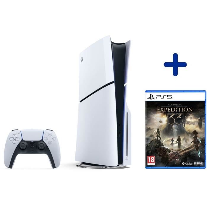 Pack PS5 Standard : Console PlayStation 5 (modèle Slim) + Clair Obscur : Expédition 33