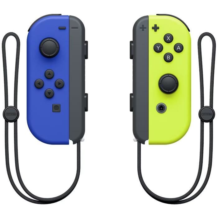Paire de manettes Joy-Con Bleu & Jaune Néon pour Nintendo Switch – Image 2