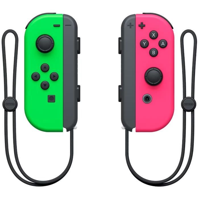 Paire de manettes Joy-Con Vert Néon & Rose Néon pour Nintendo Switch – Image 2
