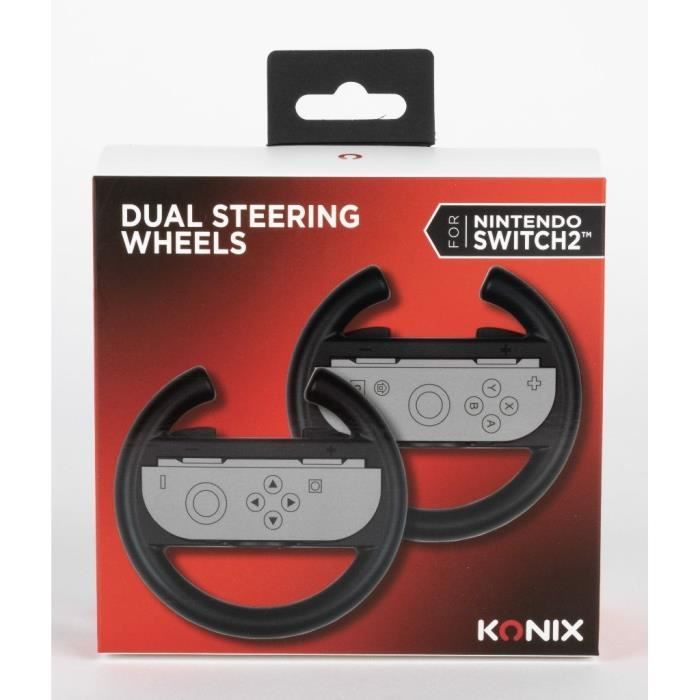 Paire de volants - KONIX - Pour manettes Joy-Con Nintendo Switch 2 - Noir – Image 2