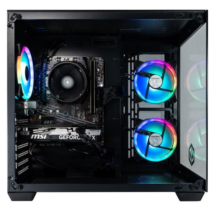 CyberPowerPC PC Gamer - AMD Ryzen 5 5500 - NVIDIA RTX 4060 - 1 To SSD - 16 Go RAM - Windows 11 – Image 2