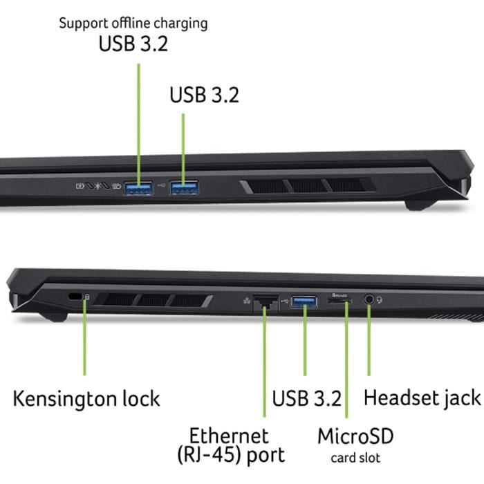 PC Portable Gamer ACER Nitro V 17 AI ANV17-61-R0QC -Sans Windows -17,3" FHD IPS 144Hz -RTX 4050 -Ryzen AI 5 340 -RAM 16Go -512Go SSD – Image 6