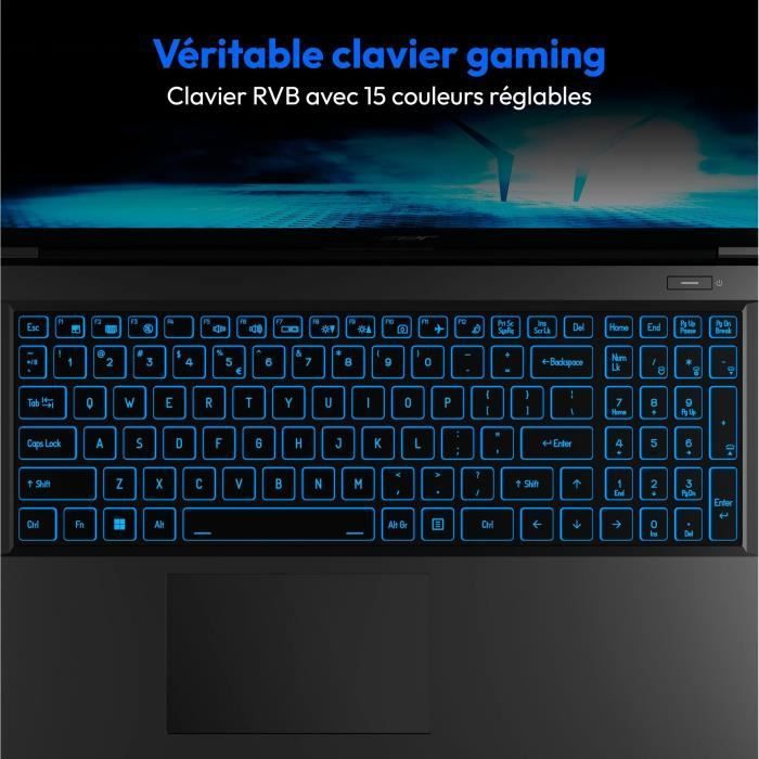 PC Portable Gamer ERAZER Crawler E30 MD62544 - Windows 11 - 15,6" FHD IPS 144Hz - RTX 3050 - Core i5-12450H - RAM 16Go - 512Go SSD – Image 6