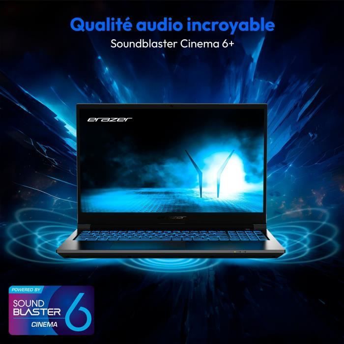PC Portable Gamer ERAZER Crawler E30 MD62544 - Windows 11 - 15,6" FHD IPS 144Hz - RTX 3050 - Core i5-12450H - RAM 16Go - 512Go SSD – Image 7