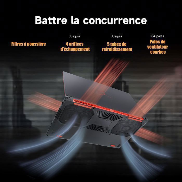 PC Portable Gamer-Intel Core i9-12900H(14C/20T,jusqu'à 5,0 GHz) -NVIDIA GeForce RTX 4050-DDR5 32Go RAM-1To SSD-Windows 11 Pro-16.1" – Image 6