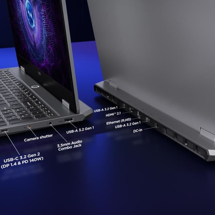 PC portable Gamer LENOVO LOQ 15IAX9 | Windows 11 - 15,6'' FHD 144hz - Core i5-12450HX - RTX 4060 105W - RAM 16 Go - SSD 512GB - AZER – Image 5