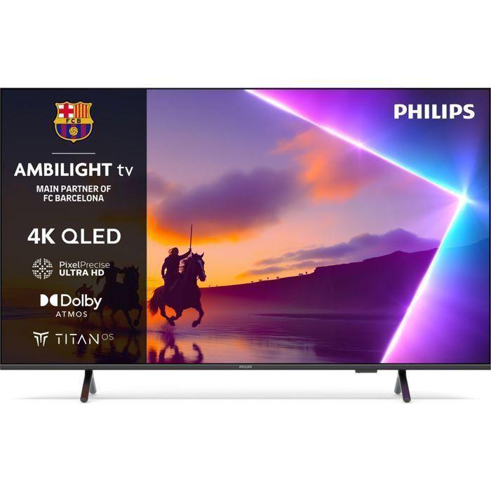 Téléviseur QLED 50" Philips 50PUS8550 - 126 cm, 4K UHD, Ambilight 3 côtés, HDMI 2.1 – Image 3