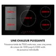 Plaque induction 5 feux encastrable - Klarstein - 90 cm - 7000 W - plaque de cuisson électrique - plaque vitroceramique - noir – Image 4