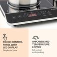 Plaque induction portable 2 feux - Klarstein - 3500 W - minuterie - plaque de cuisson électrique - plaque vitroceramique - noir – Image 3