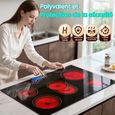 Plaque Vitrocéramique 5 feux, Plaque de cuisson Encastrable 77cm, 8500W, 9 Niveaux, Commande Tactile, Pour Toutes Les Casseroles – Image 4