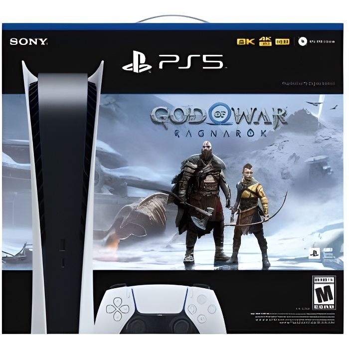 Console de salon - Playstation - PS5 - Digital Edition - Bundle God of War Ragnarök - 825 Go