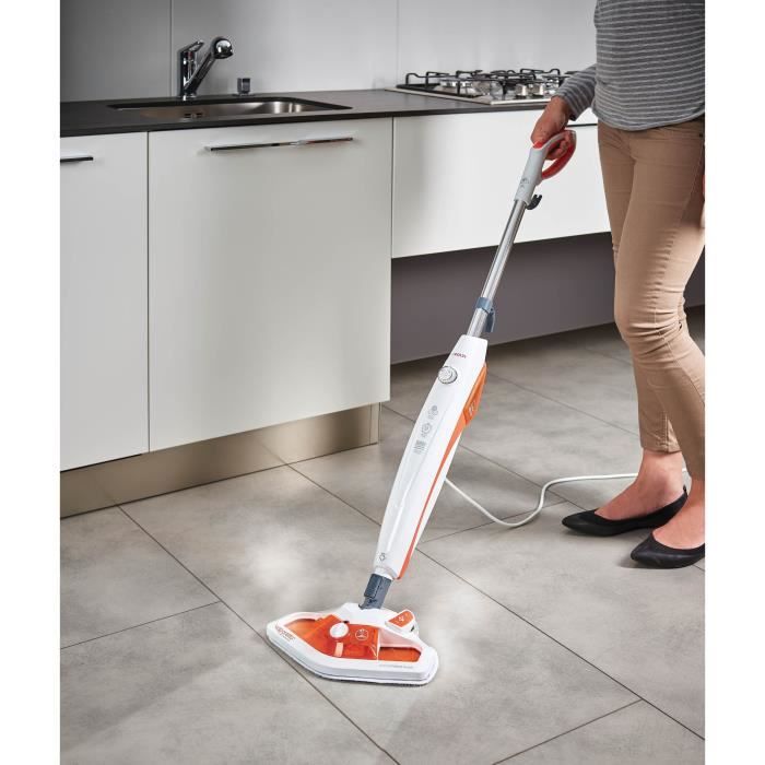 POLTI VAPORETTO SV420_FRESCOVAPOR - Balai vapeur - Autonomie illimitée - prêt en 15 sec - 1500W - 3 accessoires - Orange – Image 5