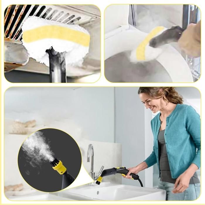 Pour Karcher Easyfix SC2 SC3 SC4 SC5 Aspirateur Tampon de Nettoyage en Microfibre Housse Tête de Brosse à Vapeur Buse Pièces – Image 2