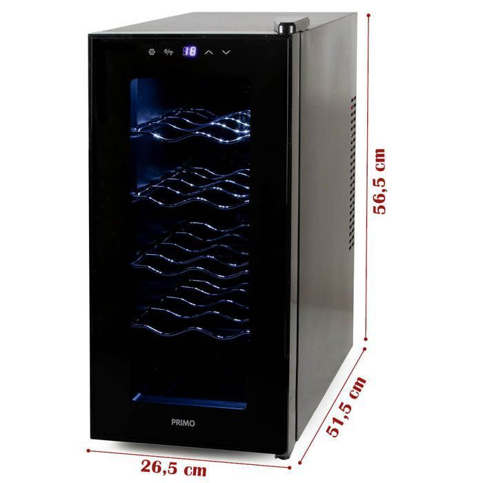 PRIMO PR170WK Cave à Vin - Pose Libre - 10 Bouteilles - Classe E - Noir – Image 3