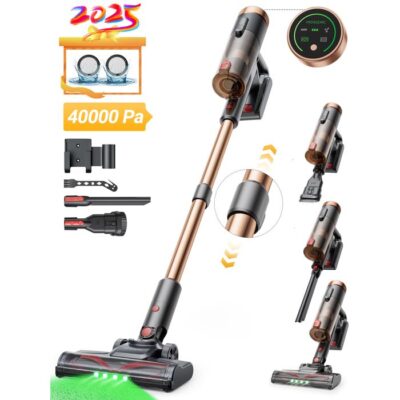 PROSCENIC Aspirateur balai sans fil P11 Ultra - 40 kPa - 40 min autonomie - Brosse anti-emmêlement - Debout autonome - léger