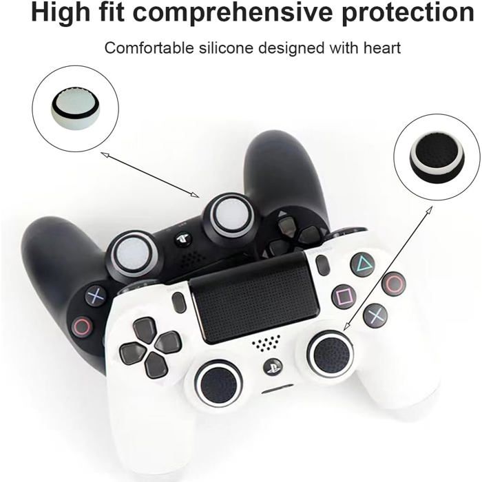 Protection PS4/PS5 Stick, Thumb-Stick Capuchons Grip Aim Assist pour Switch Pro, Accessoires de Manette PS4/PS5 – Image 4