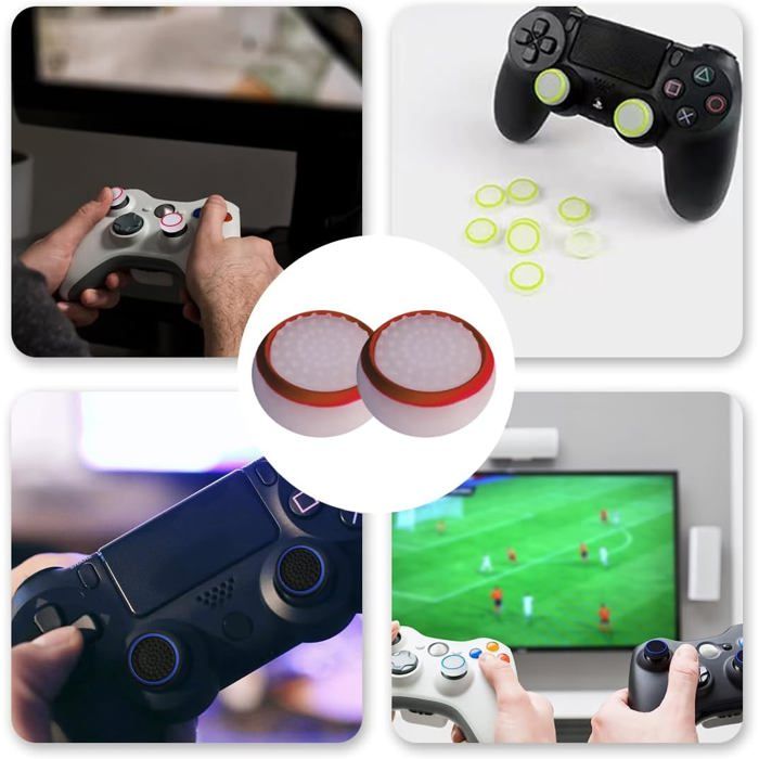 Protection PS4/PS5 Stick, Thumb-Stick Capuchons Grip Aim Assist pour Switch Pro, Accessoires de Manette PS4/PS5 – Image 6