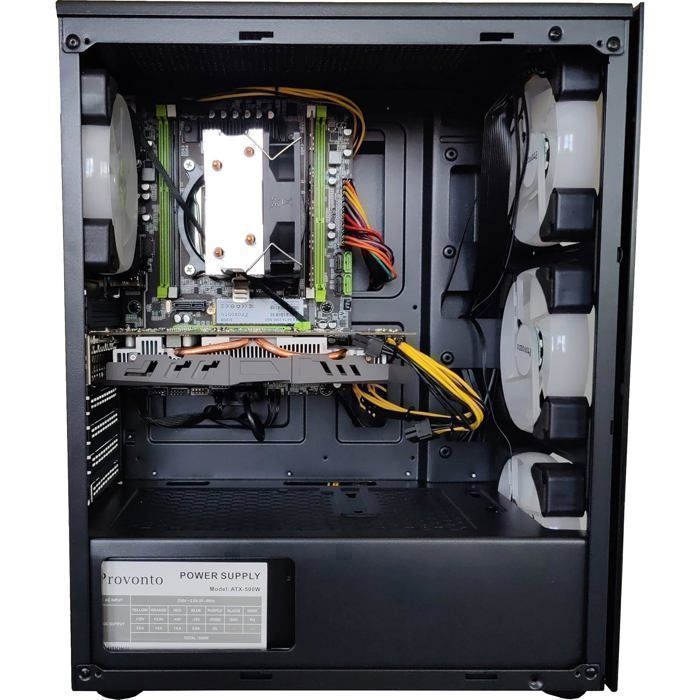 Provonto PC Gamer Fixe - Intel Xeon 6 Cœurs - RX 580 8Go - 8Go RAM - SSD 240Go - Windows 11 - Tour complet – Image 2
