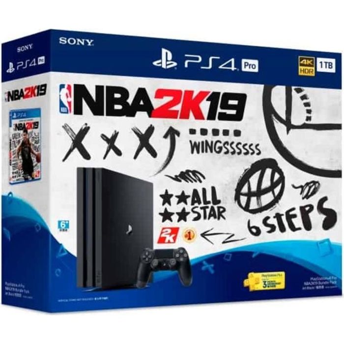 PS4 PRO 1 TO + NBA 2K19 + PSN 14 Jours