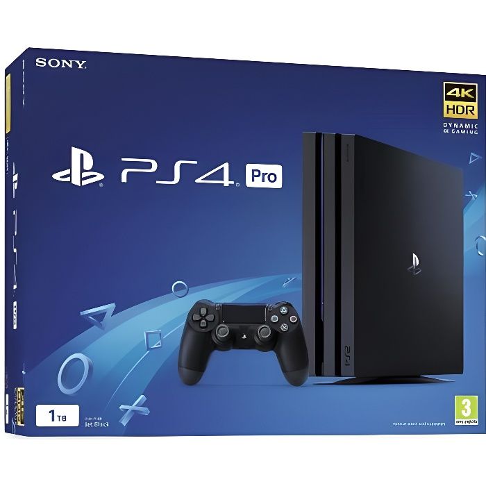 Console de salon - Sony - PS4 Pro - 1000 Go - Noir - 2019