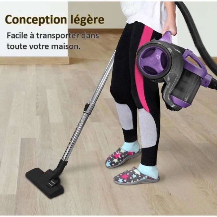 Aspirateur Traîneau sans sac Cyclonique 1200W - Capacité 3,0 L - Aspirateur léger pour Tapis et Sols durs – Image 4