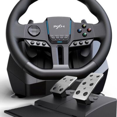 PXN V900 GEN2 Volant de Course avec Pédales, Retour de Vibratoire, 270-900° Volant pour PC, Xbox, PS3, PS4, Nintendo Switch