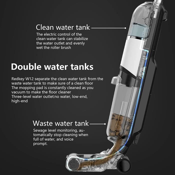 Aspirateur Eau et Poussière - Redkey - W12 - Léger - Autonettoyant - 3-en-1 – Image 3