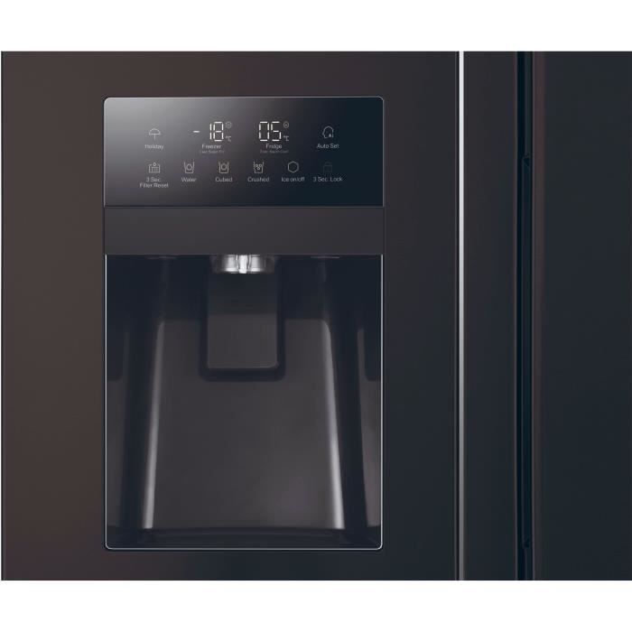 Réfrigérateur américain - HAIER - SBS 90 Series 3 HSR3918EIPB - Classe E - 515 L - 180 x 90 x 65,9 cm - Noir – Image 3