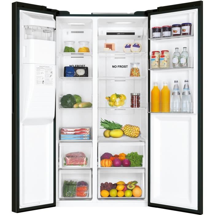 Réfrigérateur américain - HAIER - SBS 90 Series 3 HSR3918EIPB - Classe E - 515 L - 180 x 90 x 65,9 cm - Noir – Image 5