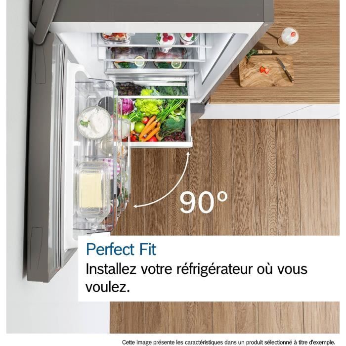 Réfrigérateur combiné - BOSCH - KGN33NLEB - Classe E - 282 L - 176 x 60 x 66 cm - Inox – Image 9