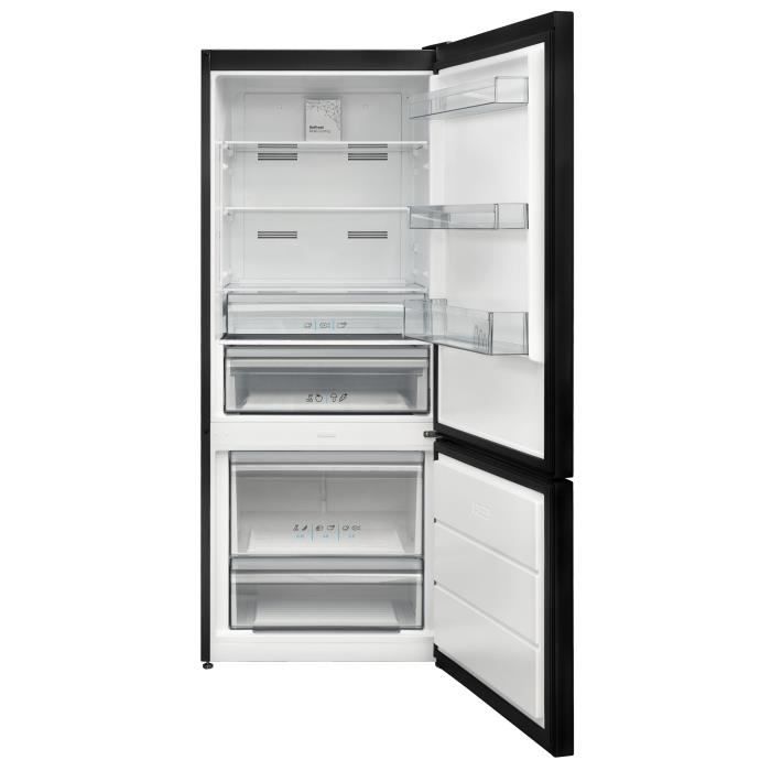 Réfrigérateur congélateur bas - CONTINENTAL EDISON - CEFC428NFBD - 427 L - Classe D - 70 x 71,2 x 173 cm - Noir – Image 2