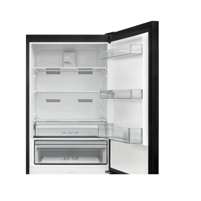 Réfrigérateur congélateur bas - CONTINENTAL EDISON - CEFC428NFBD - 427 L - Classe D - 70 x 71,2 x 173 cm - Noir – Image 3