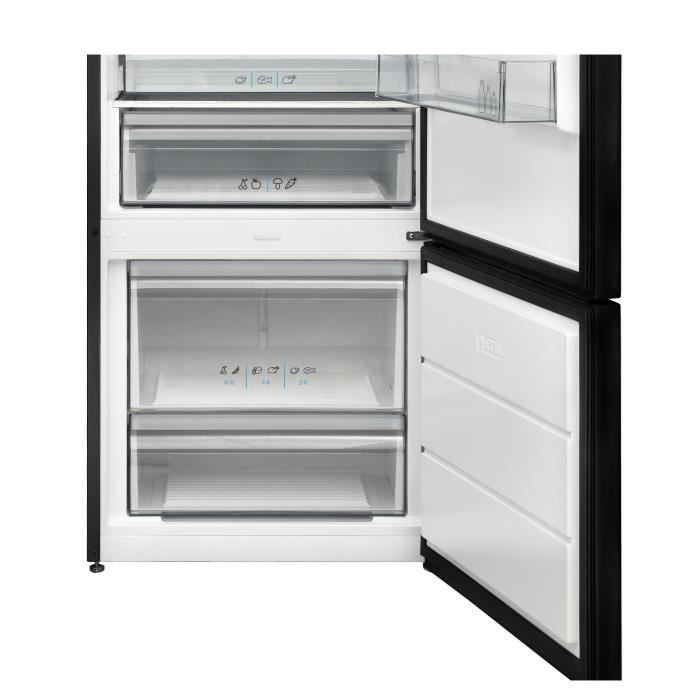 Réfrigérateur congélateur bas - CONTINENTAL EDISON - CEFC428NFBD - 427 L - Classe D - 70 x 71,2 x 173 cm - Noir – Image 5