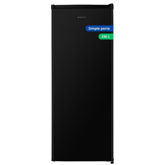 Réfrigérateur simple porte GEDTECH GSP230BL - Noir - 230L - Classe E