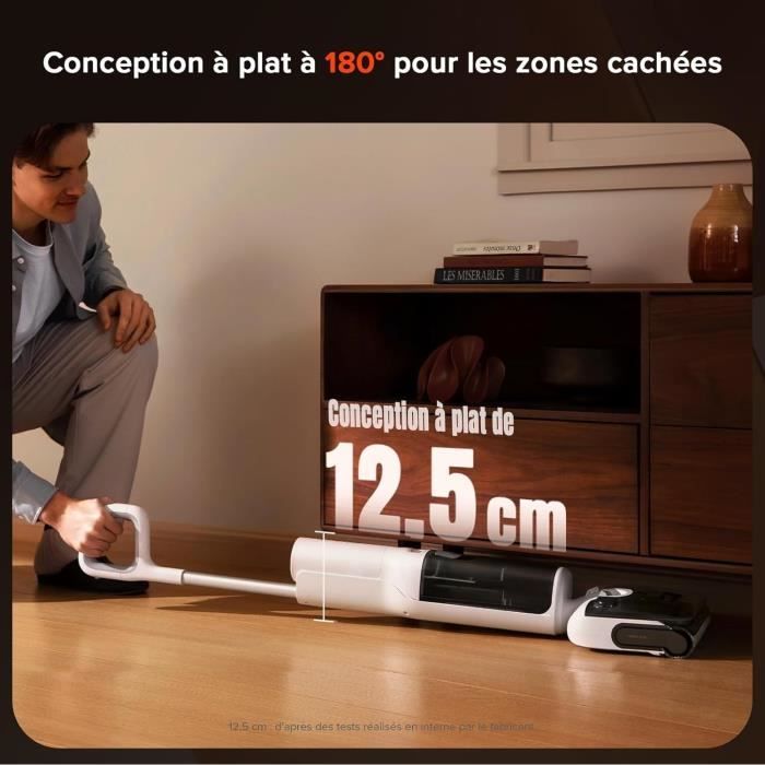 ROBOROCK F25 RT - Aspirateur Balai Laveur - 20000 Pa - Lavage à Chaud à 90 °C - Nettoyage Deux Bords - Auto-Nettoyage à l'eau chaude – Image 9