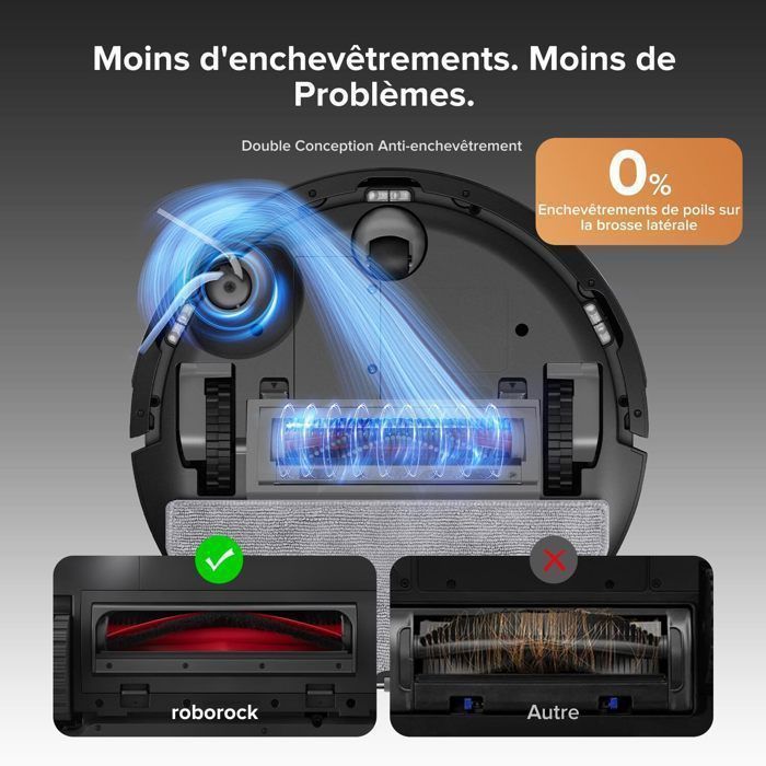 Roborock Q10 PF+ Aspirateur Robot -10000 Pa -Upgrade du Q8 Max+/S8+ ,Double Anti-emmêlement, Système VibraRise 2.0 – Image 5