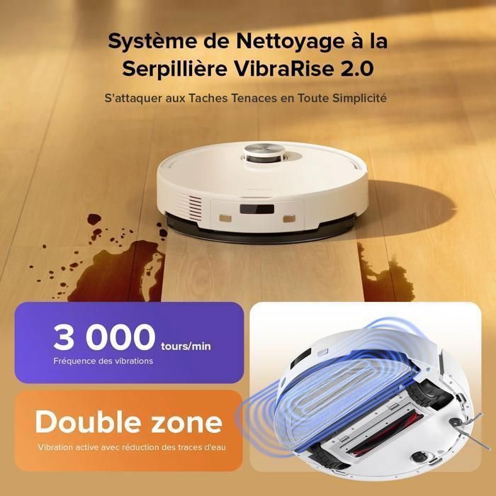 Roborock Q10 S5 Aspirateur Robot 10000 Pa Aspiration, Double Anti-emmêlement,Levage des Serpillères de 8 mm, Évitement d'obstacles – Image 4