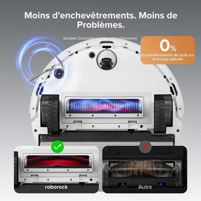 Roborock Q10 PF+ Aspirateur Robot -10000 Pa -Upgrade du Q8 Max+/S8+ ,Double Anti-emmêlement, Système VibraRise 2.0 – Image 5